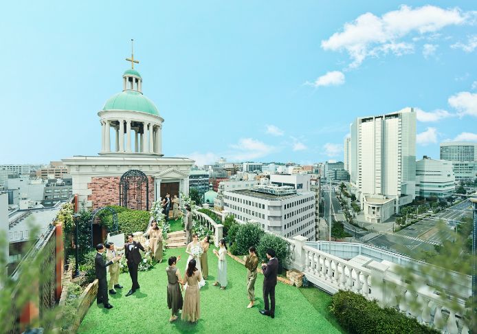 屋上ガーデンでは憧れ演出＆撮影